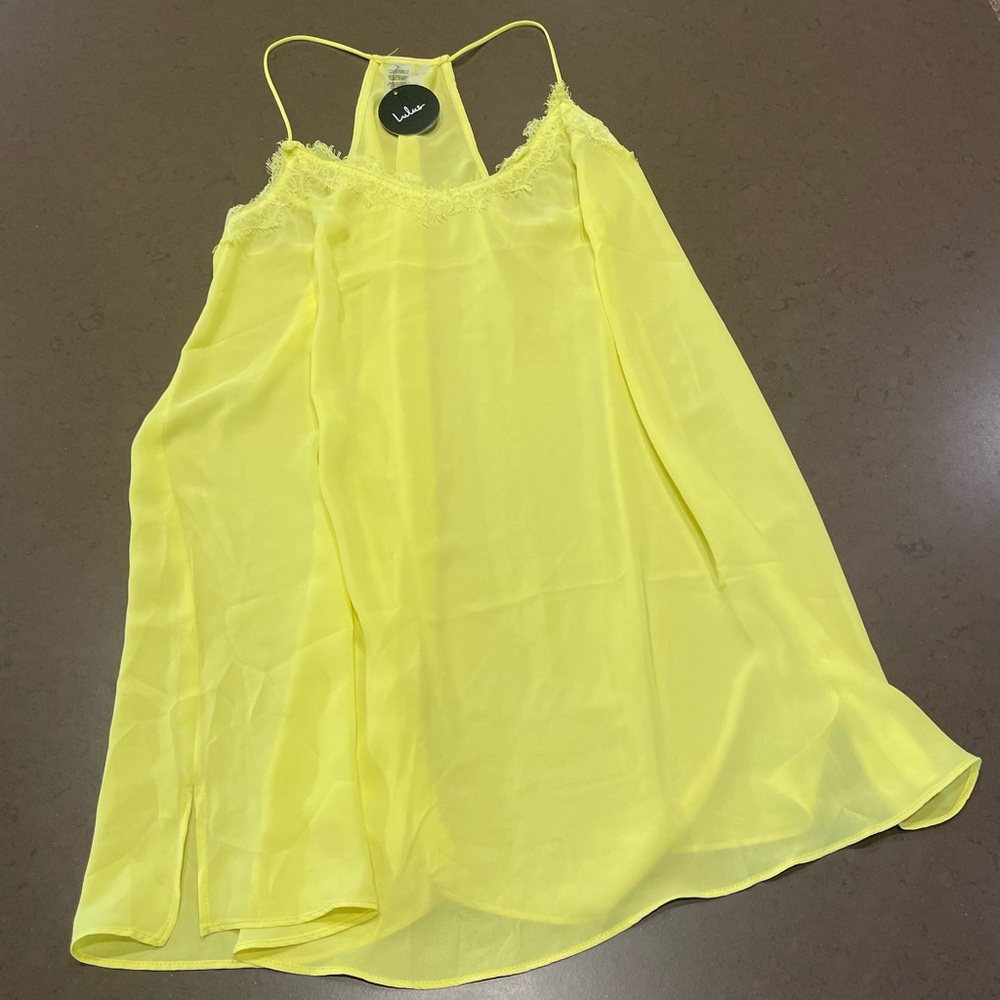 Brighten My Day Lime Lace Racerback Mini Lingerie Slip Sz XL